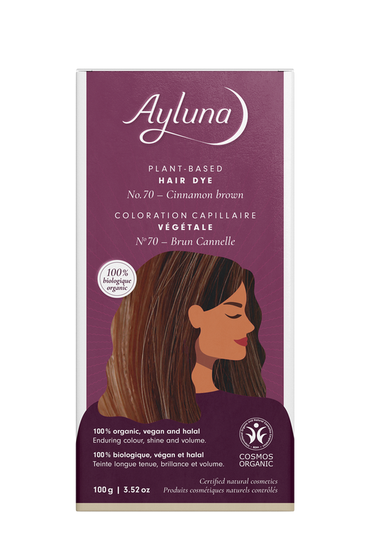 PLANT-BASED HAIR DYE NO. 70, CINNAMON BROWN