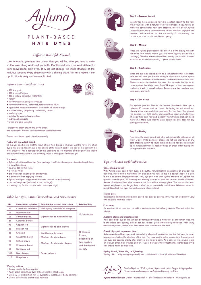 PLANT-BASED HAIR DYE NO. 70, CINNAMON BROWN