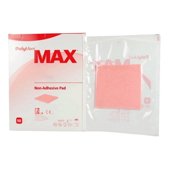 PolyMem Max Nonadhesive Without Border Foam Dressing, 3 x 3 Inch