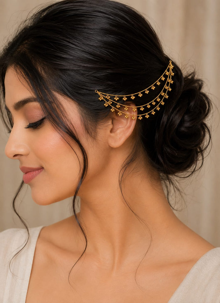 Premium Brass Heavy Sahara Hair Chain – Traditional Bridal Jewellery