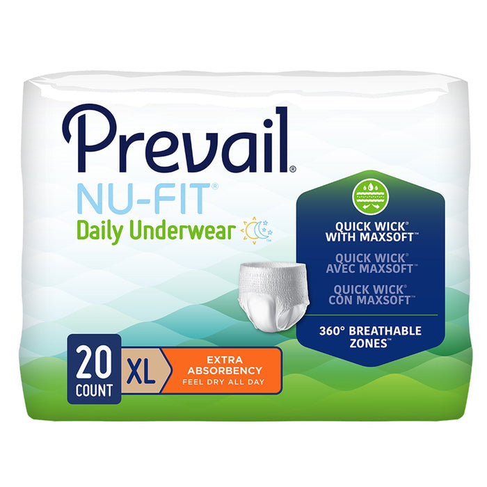 Prevail Nu - Fit Pull On Underwear - NUU514-Pack - LL Medico
