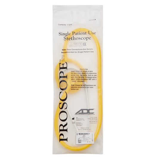 Proscope Disposable Stethoscope, Yellow, 22" - 664Y-Single - LL Medico
