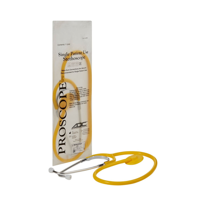 Proscope Disposable Stethoscope, Yellow, 22" - 664Y-Single - LL Medico