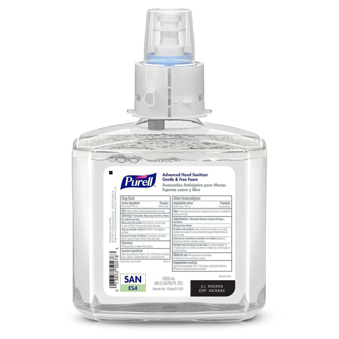 Purell Advanced Hand Sanitizer Foam, 1200 mL Refill Bottle, Case of 2