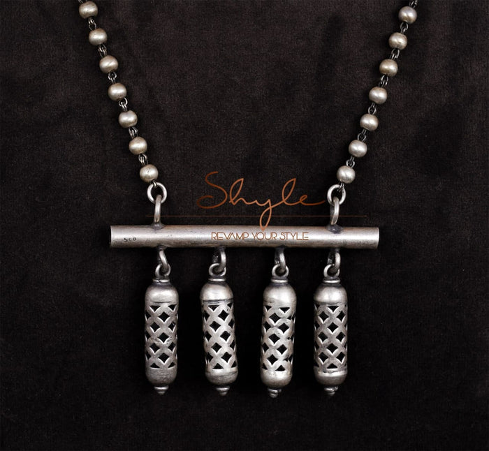 Qurbat Jharonkha Drop Ball Chain Necklace