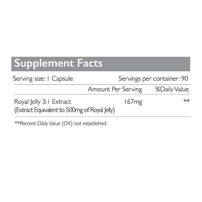 Radiant Platinum Royal Jelly 500mg, Immune Support, Energy & Nutritional Wellness Supplement - 90 Capsules Radiant Platinum