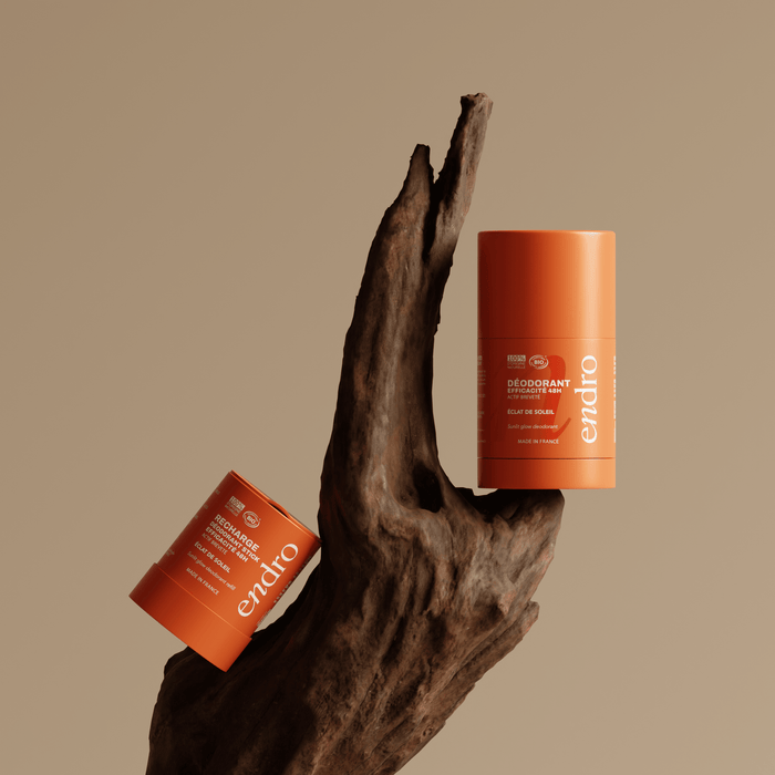 Duo déodorant stick & recharge 48H - Parfum Éclat de Soleil - Endro Cosmetiques