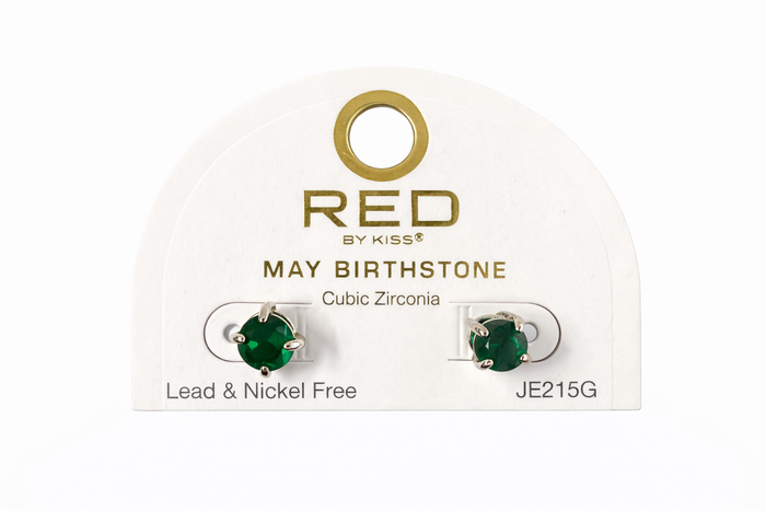 Red by Kiss Cubic Zirconia Birthstone Earrings May JE215G