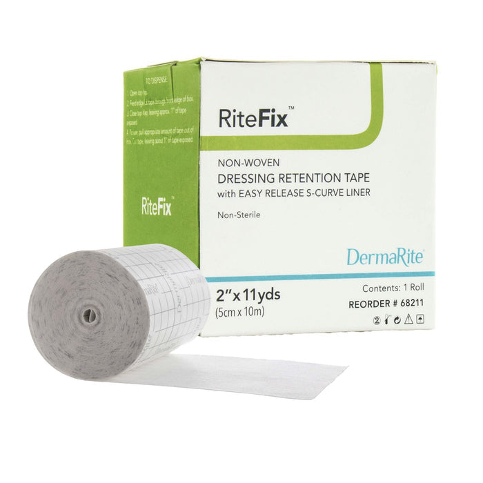 RiteFix Nonwoven Dressing Retention Tape, 2 Inch x 11 Yard, White