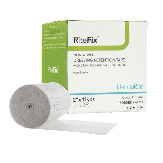 RiteFix Nonwoven Dressing Retention Tape, 2 Inch x 11 Yard, White