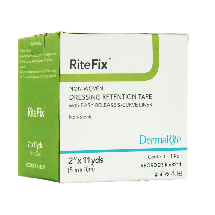 RiteFix Nonwoven Dressing Retention Tape, 2 Inch x 11 Yard, White