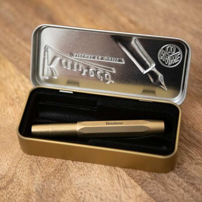 Rouleur x Kaweco Rollerball Pen - Brass + Black etched logo - Rouleur