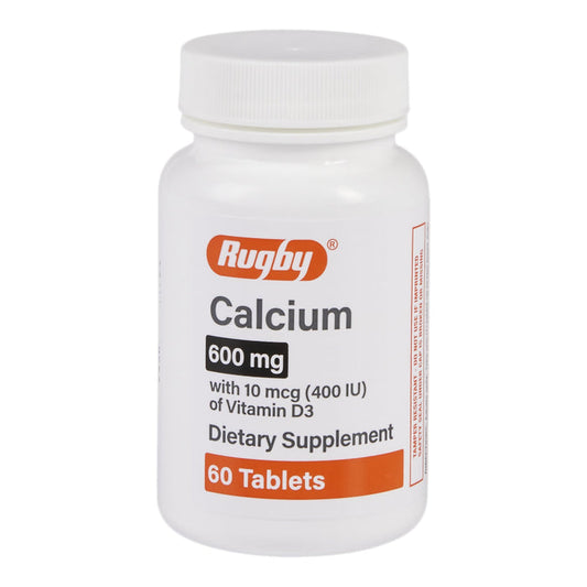 Rugby Calcium with Vitamin D3 Joint Health Supplement, 600 mg - 80681002900 - LL Medico