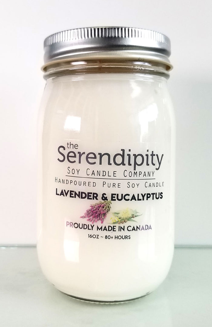 Serendipity Soy Wax Candle - Lavender & Eucalyptus