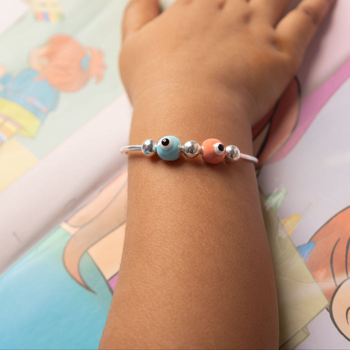 Soft Evil Eye duo Adjustable Baby Kada
