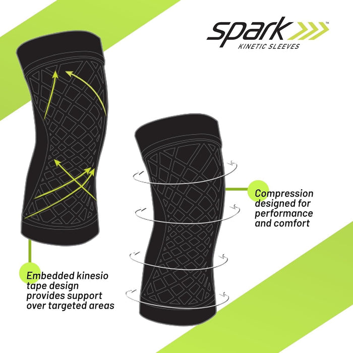Spark Kinetic Knee Compression Sleeve, One Sleeve - 40411-Single - LL Medico