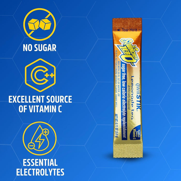 Sqwincher Qwik Stik Zero Oral Electrolyte Solution, Lemonade, 0.11 oz - 159060103-Pack - LL Medico