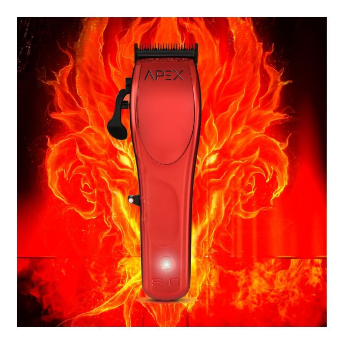 Stylecraft Apex Professional Motor Modular Metal Hair Clipper - Red