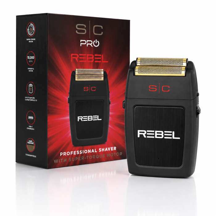 Stylecraft Rebel - Electric Mens Foil Shaver with Super Torque Motor, Gold Titanium Foil Head