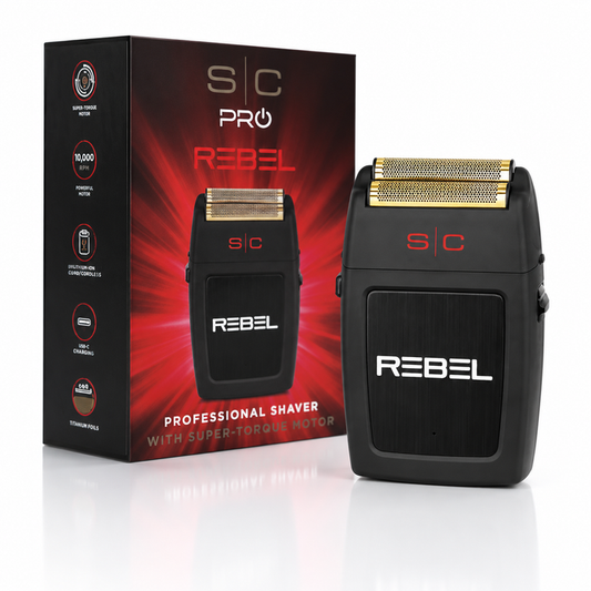 Stylecraft Rebel - Electric Mens Foil Shaver with Super Torque Motor, Gold Titanium Foil Head