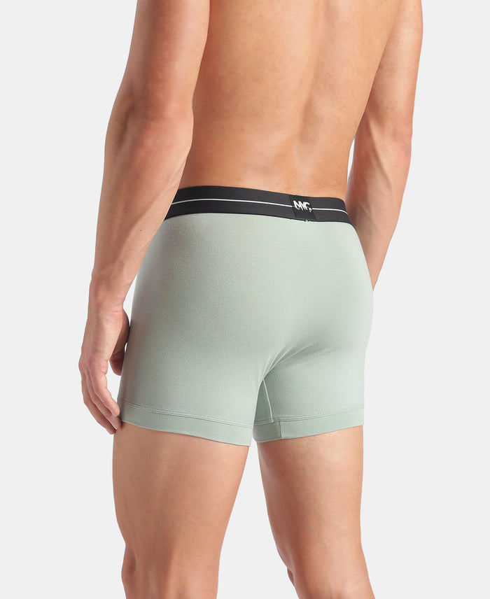 Super Combed Cotton Elastane Stretch Solid Trunk with Ultrasoft Waistband - Jadeite