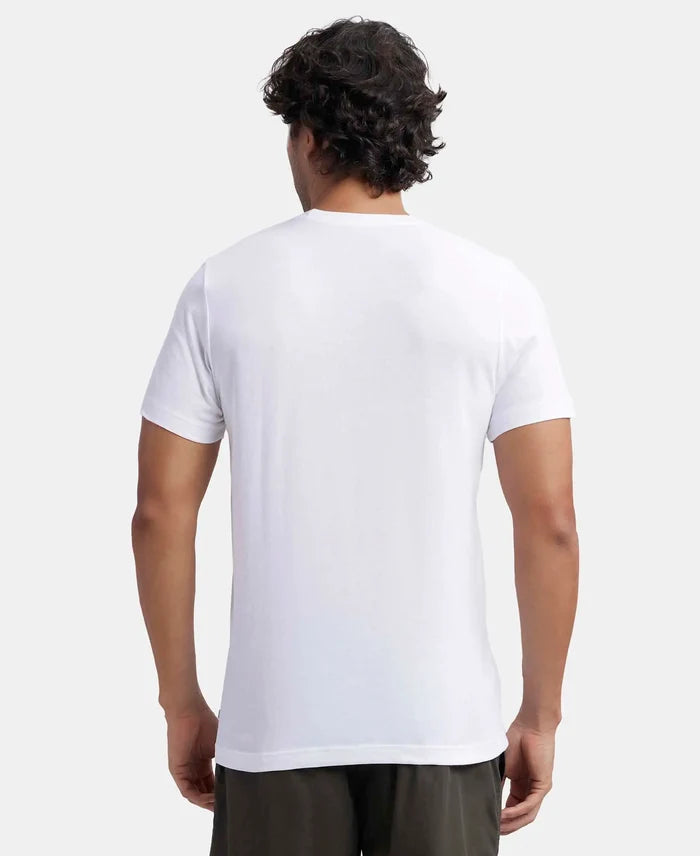 Super Combed Cotton Half Sleeved Inner T-Shirt - White-3