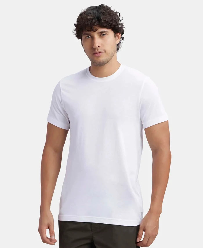 Super Combed Cotton Half Sleeved Inner T-Shirt - White-5
