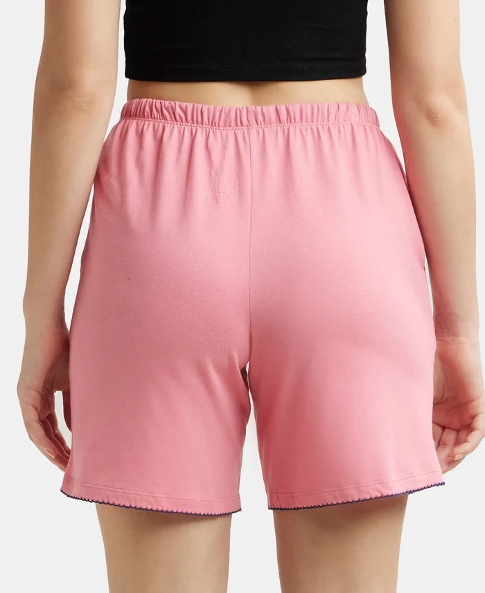 Super Combed Cotton Relaxed Fit Sleep Shorts with Convenient Side Pockets - Confetti-3