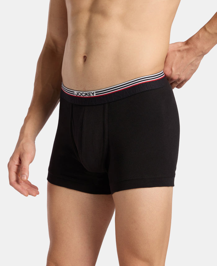 Super Combed Cotton Rib Trunk with Ultrasoft Waistband - Black