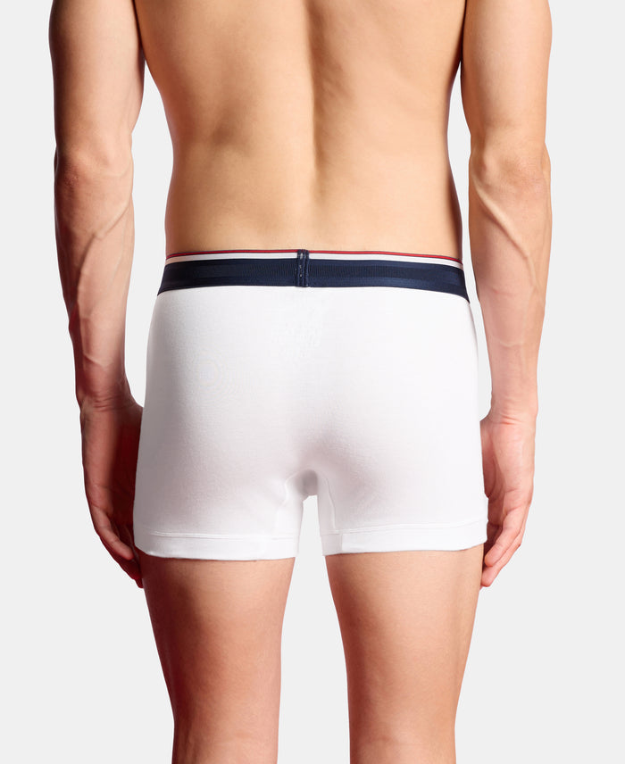 Super Combed Cotton Rib Trunk with Ultrasoft Waistband - White