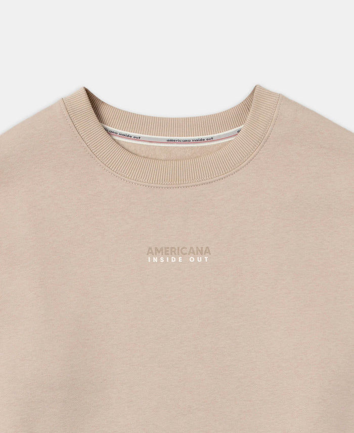 Super Combed Cotton Rich Graphic Print Fleece Sweatshirt with StayWarm Technology - Pure Cashmere