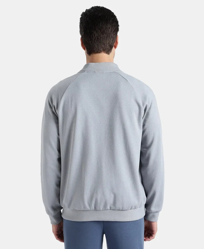 Super Combed Cotton Rich Pique Fabric Jacket with Ribbed Cuffs - Weathervane
