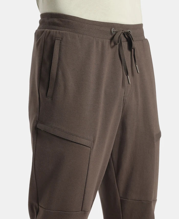 Super Combed Cotton Rich Regular Fit Jogger with Zipper Pockets - Black Olive