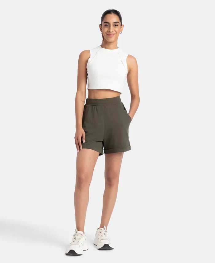 Super Combed Cotton Rich Straight Fit Shorts with Side Pockets - Deep Depths