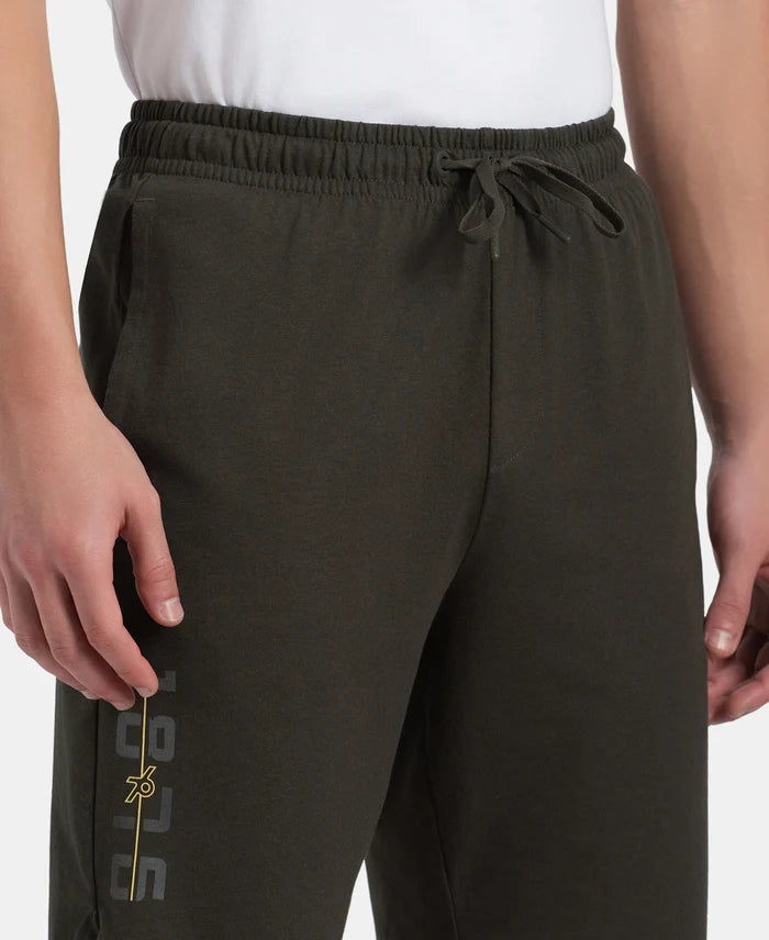 Super Combed Cotton Rich Straight Fit Shorts with Side Pockets - Olive