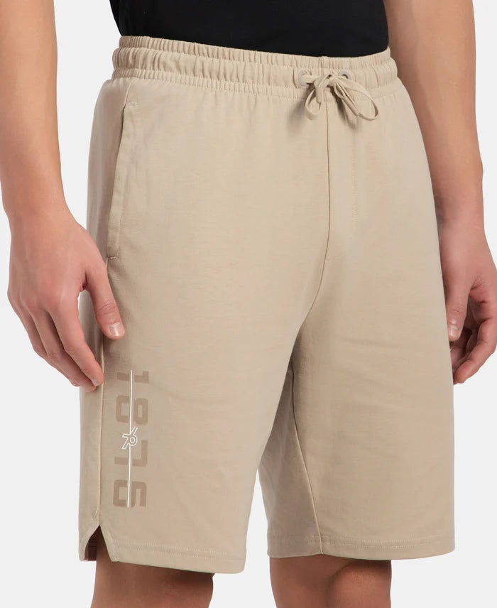 Super Combed Cotton Rich Straight Fit Shorts with Side Pockets - Pure Cashmere