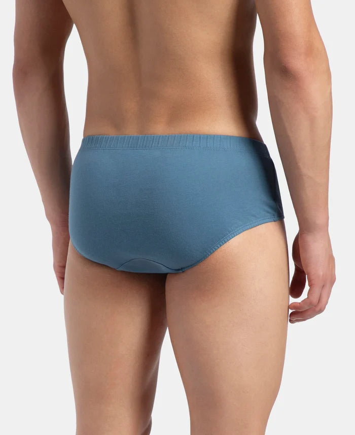 Super Combed Cotton Solid Brief with Ultrasoft Concealed Waistband - Stellar (Pack of 2)
