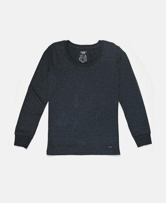 Super Warm Kid's Super Combed Cotton Rich Brushed Thermal Undershirt with StayWarm Treatment - Charcoal Melange