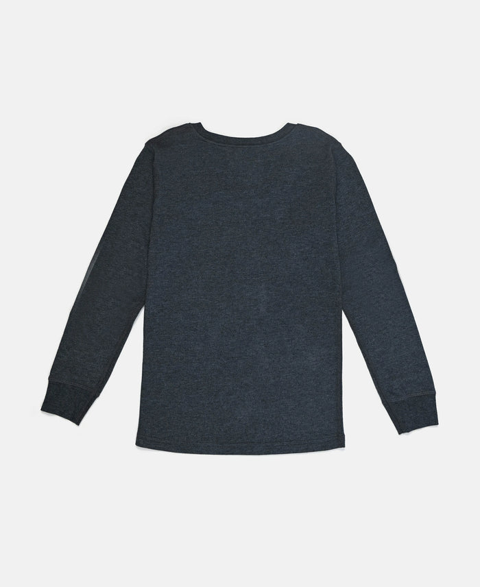 Super Warm Kid's Super Combed Cotton Rich Brushed Thermal Undershirt with StayWarm Treatment - Charcoal Melange