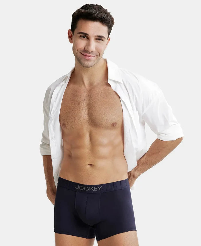 Tencel Micro Modal Cotton Elastane Solid Brief with Natural StayFresh Properties - White-5