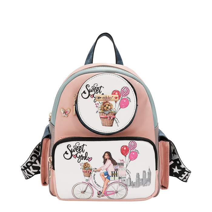 SWEET GIRL SMALL MULTI POCKET BACKPACK