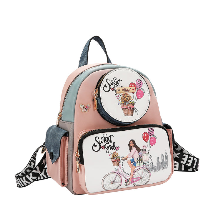 SWEET GIRL SMALL MULTI POCKET BACKPACK