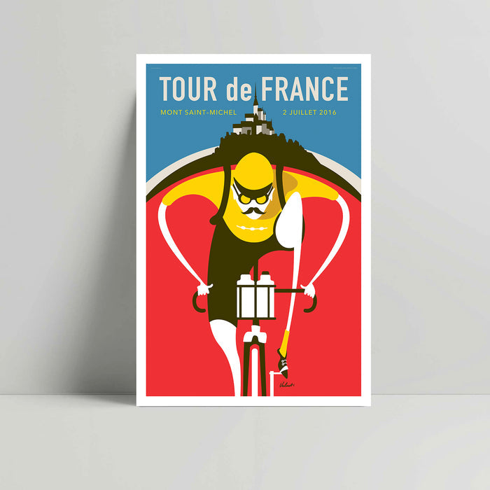 TDF St Michel - Cycling Art print - Michael Valenti - Rouleur