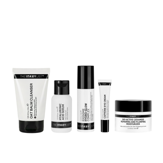 Set of skincare products from The INKEY List on a white background
