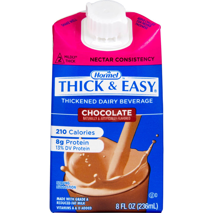 Thick-It Thick & Easy Thickened Dairy Beverage, Chocolate, Nectar Consistency, 8 oz - 72447-Case - LL Medico