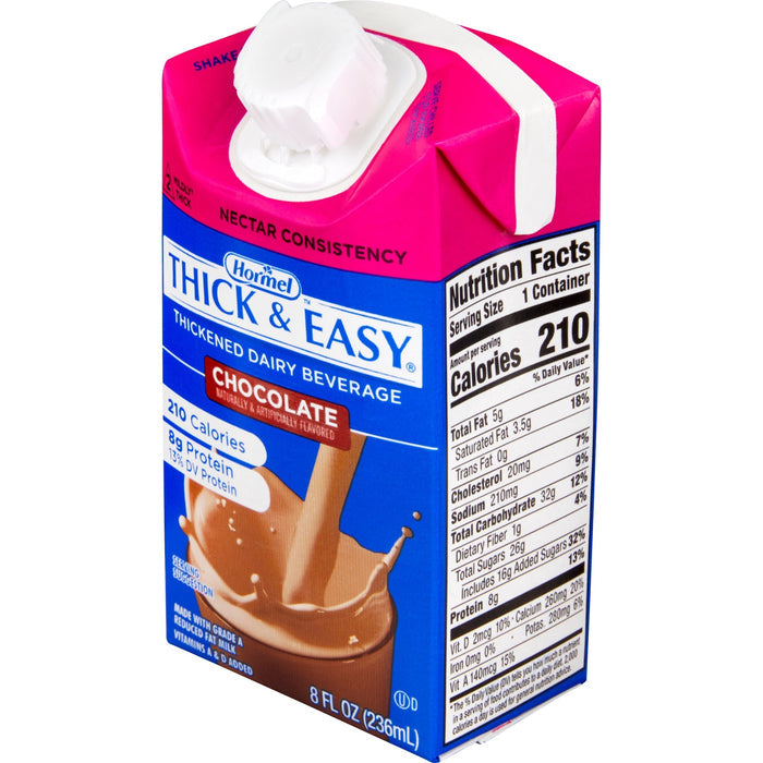 Thick-It Thick & Easy Thickened Dairy Beverage, Chocolate, Nectar Consistency, 8 oz - 72447-Case - LL Medico