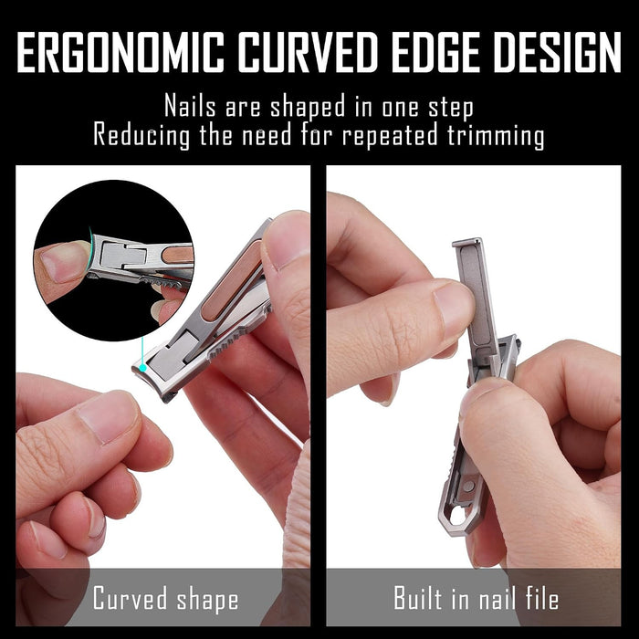Trim Fingernail Clippers With Keychain
