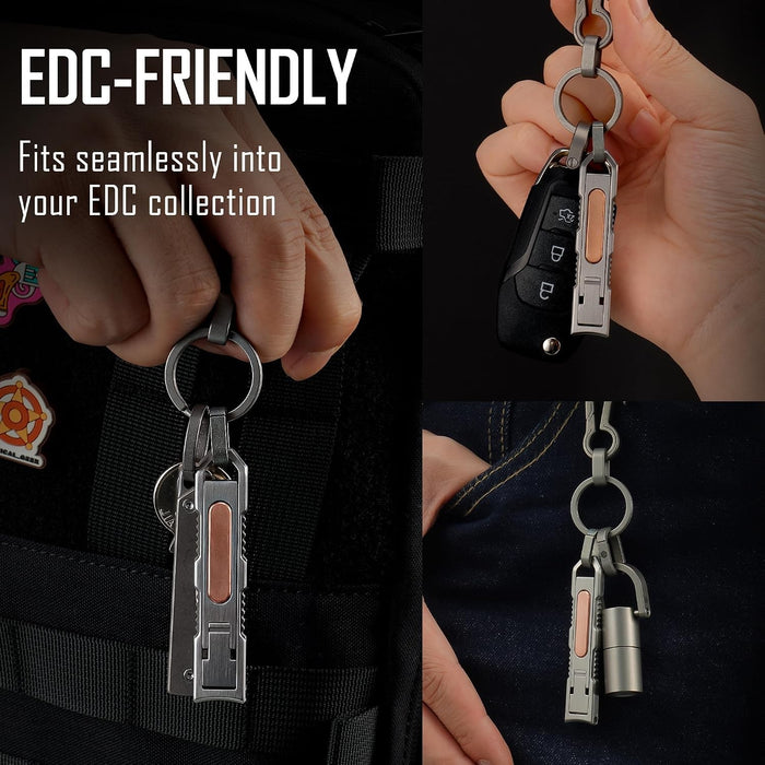 Trim Fingernail Clippers With Keychain