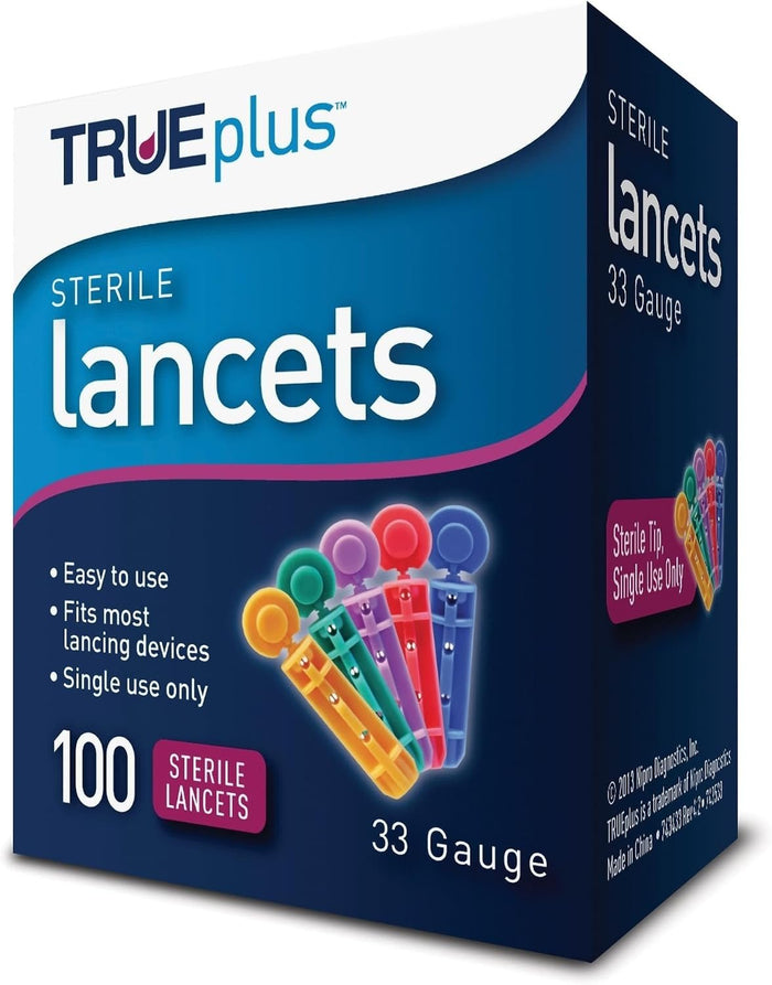 Trividia Health TRUEplus Sterile Lancets, 33 Gauge - 56151014701-Box - LL Medico