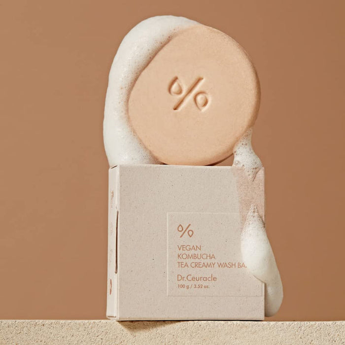 Vegan Kombucha Tea Creamy Wash Bar - Korean-Skincare